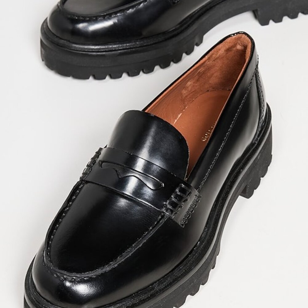 Reformation - Classic Black Loafers